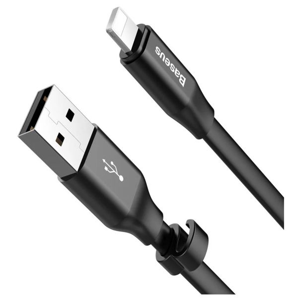 Baseus Nimble Series câble USB-A vers Lightning extra court - 23 centimètres - noir