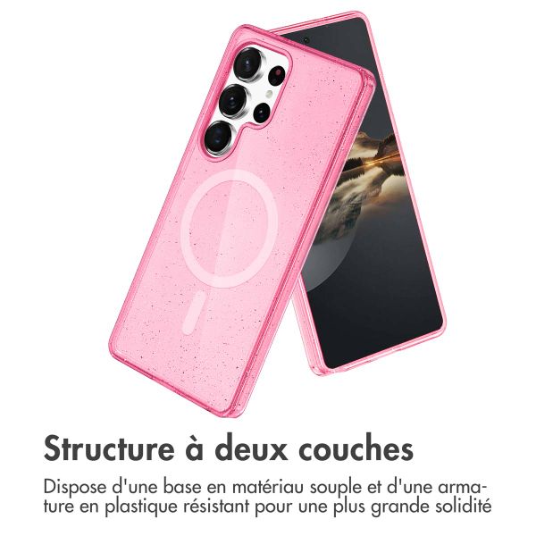 imoshion Coque Sparkle avec MagSafe Samsung Galaxy S24 Ultra - Rose