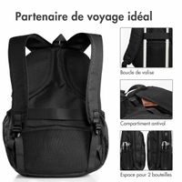 imoshion ﻿Sac à dos pour ordinateur portable avec port USB - Convient aux ordinateurs portables jusqu'à 15.6 pouces - Sac à dos pour ordinateur portable pour hommes - Noir