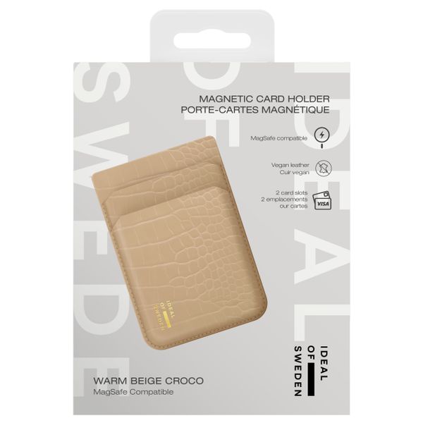iDeal of Sweden MagSafe / Porte-cartes magnétique - Porte-cartes - Warm Beige Croco