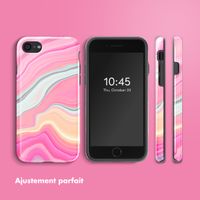 Selencia Coque arrière Vivid Tough iPhone SE (2022 / 2020) / 8 / 7 - Pastel Lipstick Marble