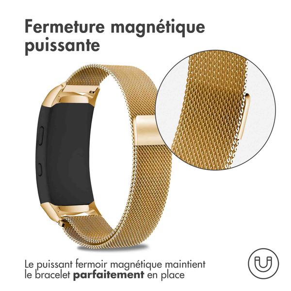 imoshion Bracelet magnétique milanais Samsung Gear Fit 2 / 2 Pro - Dorée