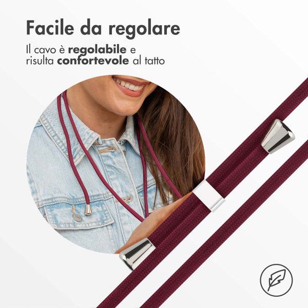 imoshion Coque en silicone avec cordon Samsung Galaxy S20 FE - Rouge foncé