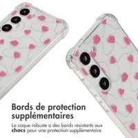 imoshion Coque Design avec cordon Samsung Galaxy S23 - Dusty Rose Connected Hearts
