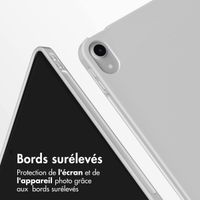 Accezz Coque tablette portefeuille Smart Silicone Apple iPad Air 11 pouces (2025) M3 / (2024) M2 / Air 5 (2022) / Air 4 (2020) - Gris