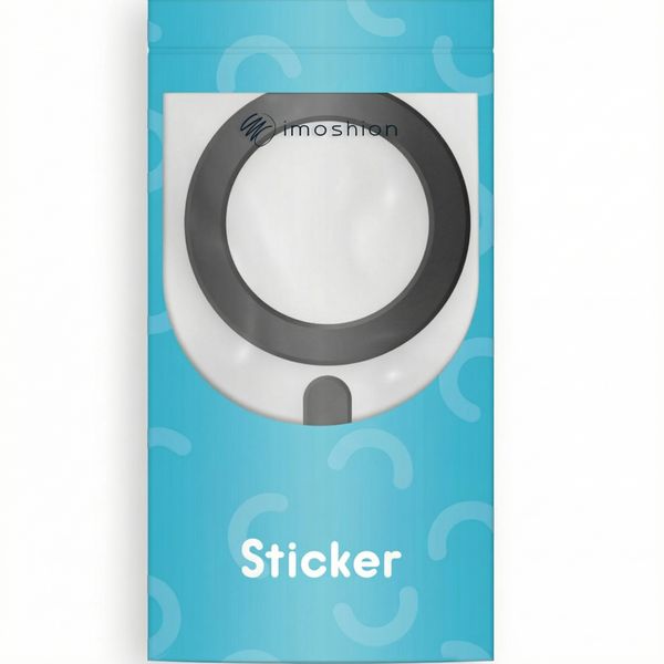 imoshion ﻿Autocollant MagSafe avec aide à l'installation - Noir
