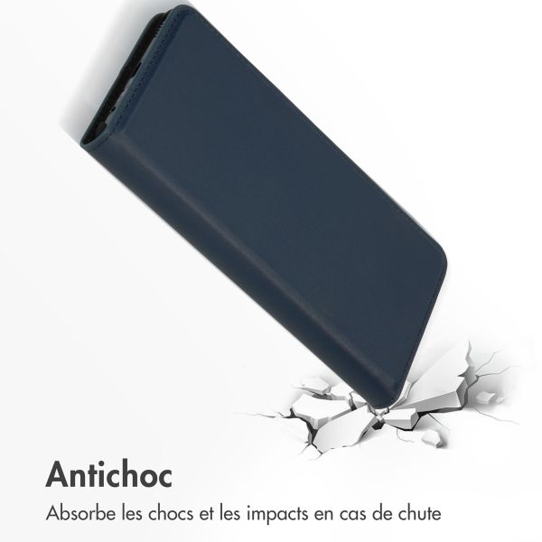 Accezz Étui de téléphone Slim Folio en cuir de qualité supérieure Samsung Galaxy A52(s) (5G/4G) - Bleu foncé