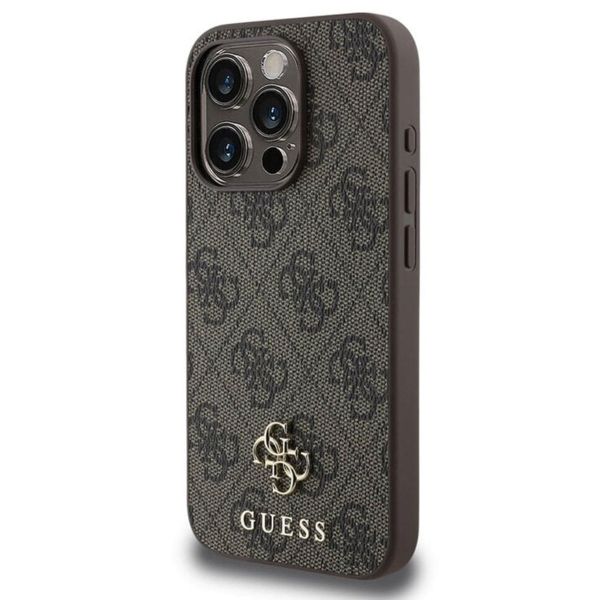 Guess Coque 4G Metal Logo MagSafe Apple iPhone 15 - Marron