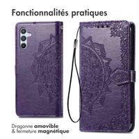 imoshion Etui de téléphone portefeuille Mandala Samsung Galaxy A34 (5G) - Violet