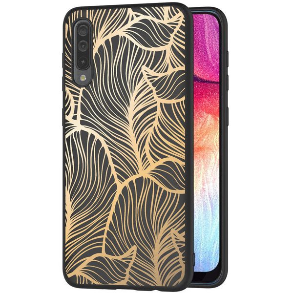 imoshion Coque Design Samsung Galaxy A50 / A30s - Feuilles / Noir