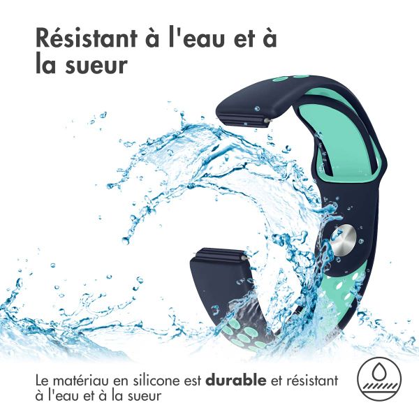 imoshion Bracelet sportif en silicone Fitbit Inspire - Bleu foncé  /  Menthe verte