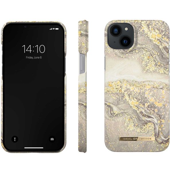 iDeal of Sweden Coque Fashion iPhone 14 Plus - Sparkle Greige Marble