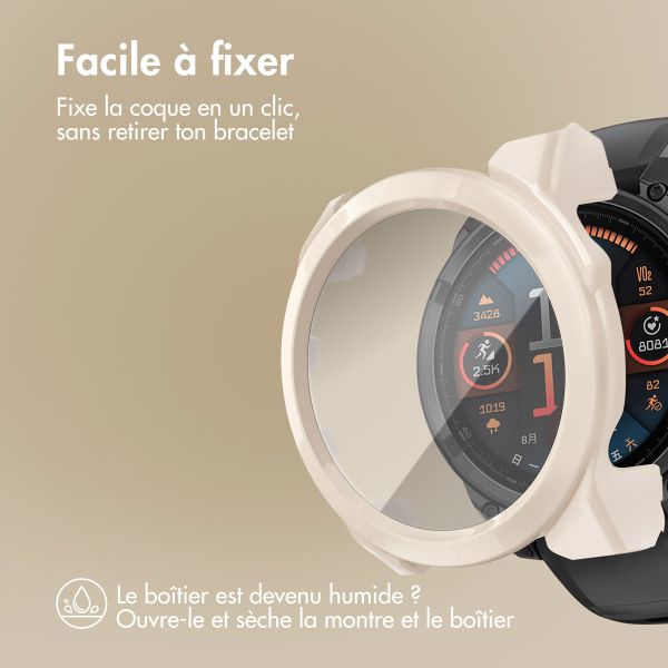 imoshion Coque rigide à couverture complète Garmin Fenix 8 - 47 mm - Beige