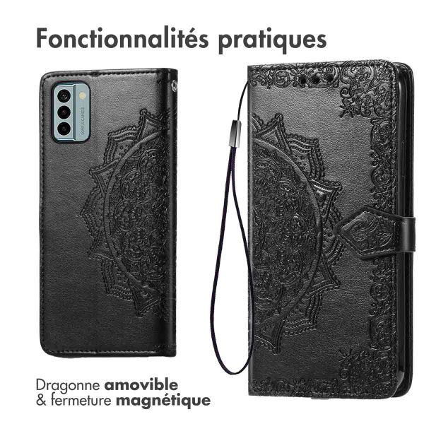 imoshion Etui de téléphone portefeuille Mandala Nokia G22 - Noir