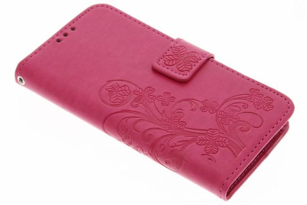 Etui de téléphone Fleurs de Trèfle Samsung Galaxy S7 - Rose