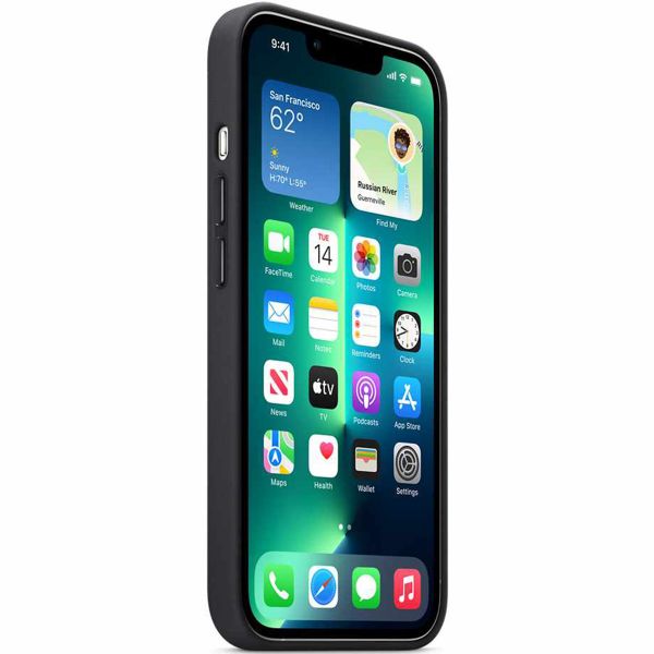 Apple Coque Leather MagSafe Apple iPhone 13 Pro Max - Midnight