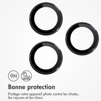imoshion Lot de 2 protections d'objectif de caméra Apple iPhone 15 Pro / 15 Pro Max - Noir