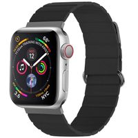 imoshion Bracelet en cuir magnétique Apple Watch Series 1 t/m 9 / SE (38/40/41 mm) | Series 10 / 11 (42 mm) - Noir