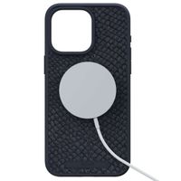 Njorð Collections Coque Salmon Leather MagSafe iPhone 15 Pro Max - Black