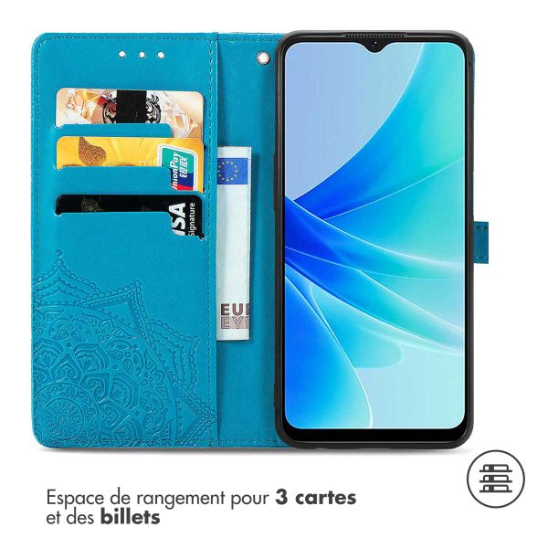 imoshion Etui de télephone Mandala Oppo A57(s) - Turquoise