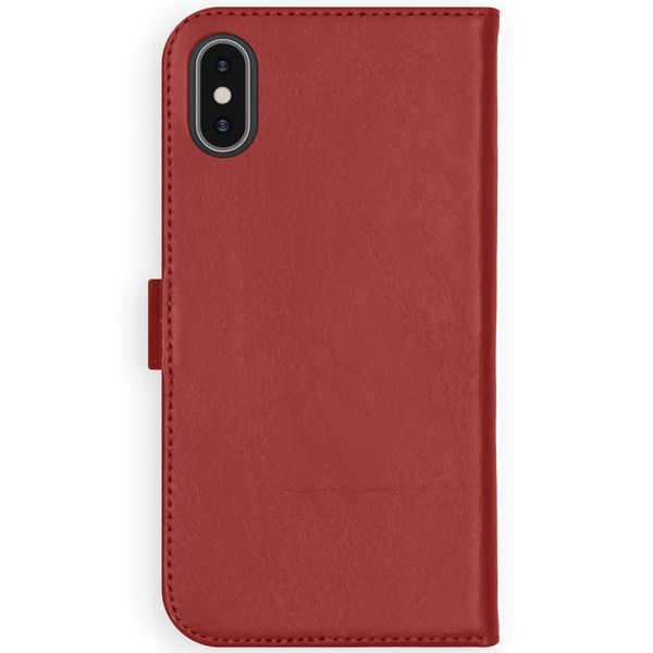 Selencia Étui portefeuille en cuir véritable Apple iPhone X / Xs - Rouge