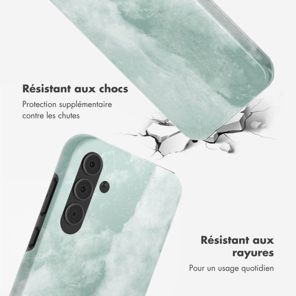 Selencia Coque arrière Vivid Samsung Galaxy A55 - Marble Grayed Jade