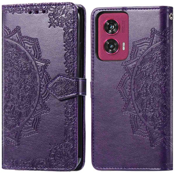 imoshion Etui de téléphone portefeuille Mandala Motorola Edge 50 Fusion - Violet