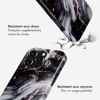 Selencia Coque arrière Vivid Tough avec MagSafe iPhone 16 Pro - Chic Marble Black