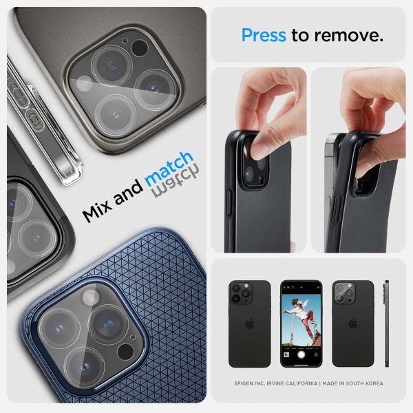 Spigen GLAStR EZ Fit Optik Protection d'objectif de caméra (pack de 2) Apple iPhone 14 Pro / 14 Pro Max - Crystal Clear