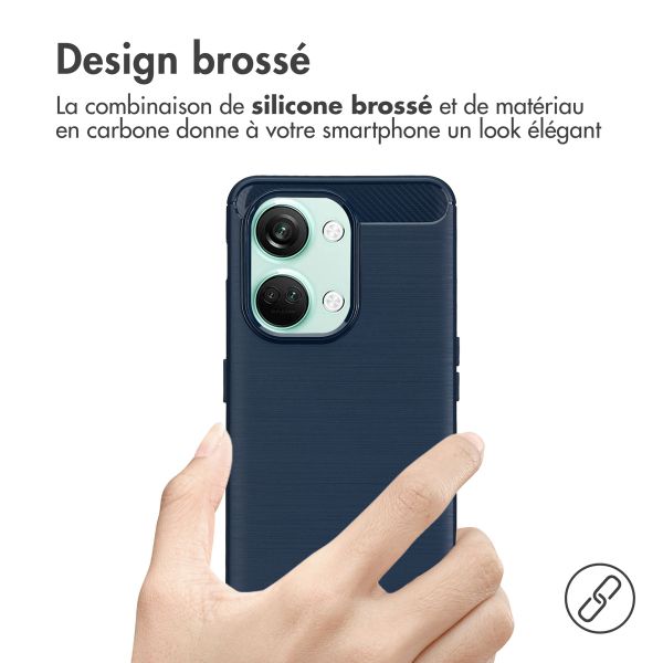 imoshion Coque Brushed OnePlus Nord 3 - Bleu foncé