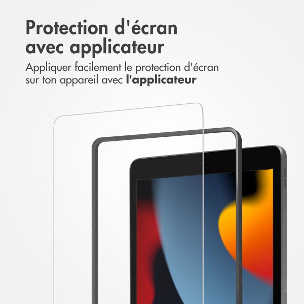 Accezz Protection d'écran en verre trempé avec applicateur Apple iPad 9 (2021) 10.2 pouces / iPad 8 (2020) 10.2 pouces / iPad 7 (2019) 10.2 pouces