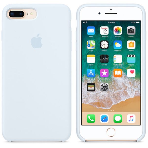 Apple Coque en silicone Apple iPhone 8 Plus / 7 Plus - Sky Blue
