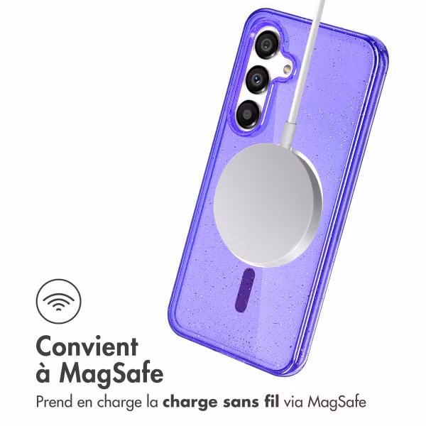 imoshion Coque Pailletée avec MagSafe Samsung Galaxy S25 Plus - Violet