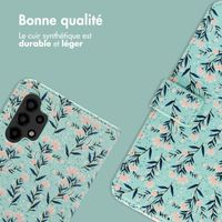 imoshion Étui de télephone portefeuille Design Samsung Galaxy A13 (4G) - Blue Flowers