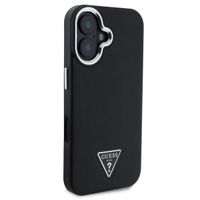 Guess Coque Grained Triangle MagSafe iPhone 16 - Black