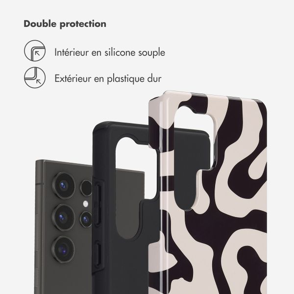 Selencia Coque arrière Vivid Samsung Galaxy S25 Ultra - Art Wave Black