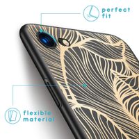 imoshion Coque Design iPhone SE (2022 / 2020) / 8 / 7 - Feuilles / Noir