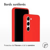 Accezz Coque Liquid Silicone Samsung Galaxy S23 - Rouge