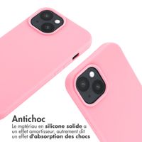 imoshion Coque en silicone avec cordon Apple iPhone 15 - Rose