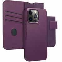 Accezz Étui de téléphone portefeuille en cuir 2-en-1 avec MagSafe Apple iPhone 15 Pro Max - Heath Purple