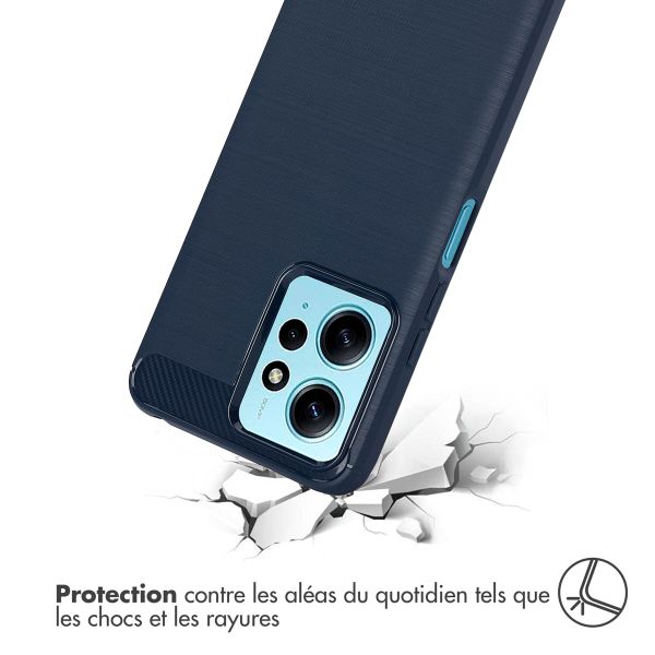 imoshion Coque Brushed Xiaomi Redmi Note 12 (4G) - Bleu foncé