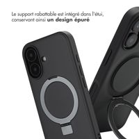 Accezz Coque Ring Stand avec MagSafe Apple iPhone 16 - Noir