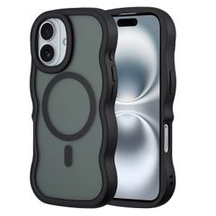 Selencia Coque arrière Wavy avec MagSafe Apple iPhone 16 - Noir