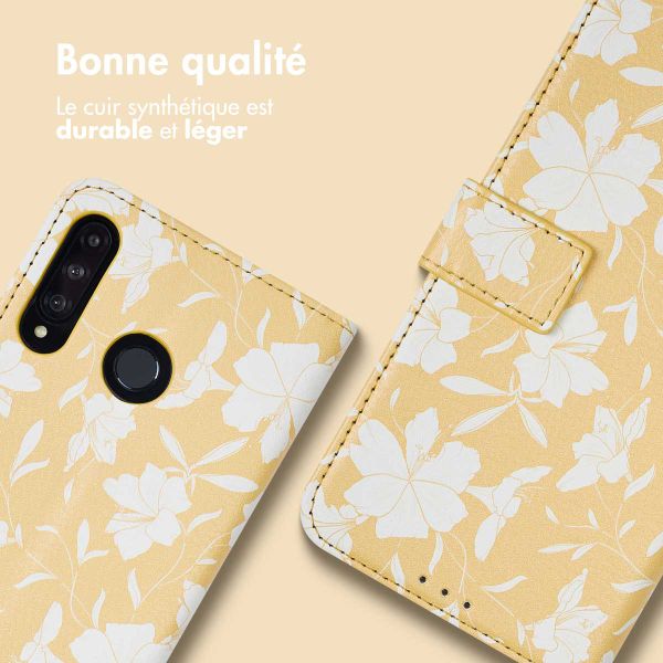 imoshion ﻿Étui de téléphone portefeuille Design Huawei P30 Lite - Yellow Flowers