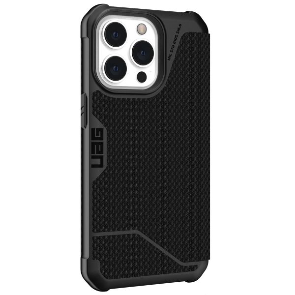 UAG Etui de téléphone portefeuille Metropolis Apple iPhone 13 Pro - Kevlar Black