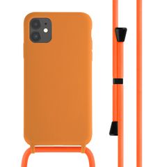 imoshion Coque en silicone avec cordon Apple iPhone 11 - Orange
