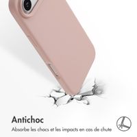 Accezz Coque Liquid Silicone avec MagSafe Apple iPhone Air - Rose