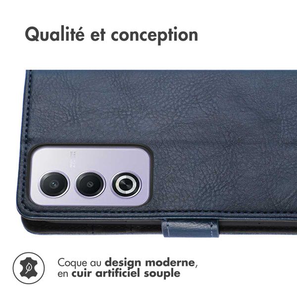 imoshion Étui de téléphone portefeuille Luxe Oppo A80 5G - Bleu foncé