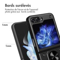 imoshion Coque arrière Rugged avec anneau Samsung Galaxy Z Flip 5 - Noir