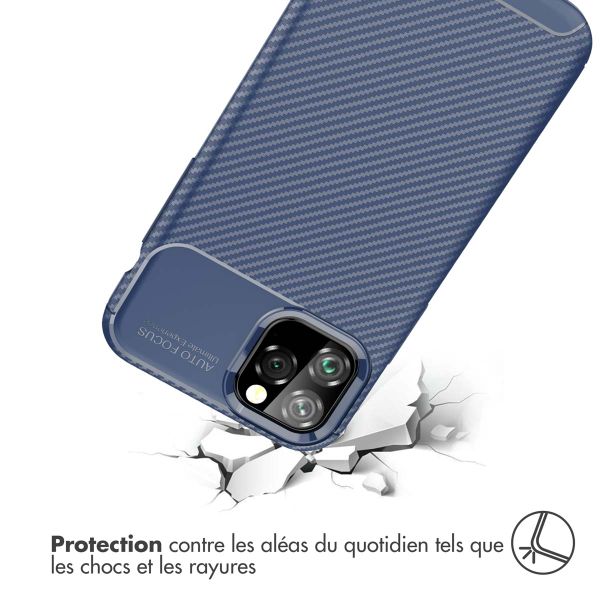 imoshion Coque silicone Carbon iPhone 11 Pro - Bleu